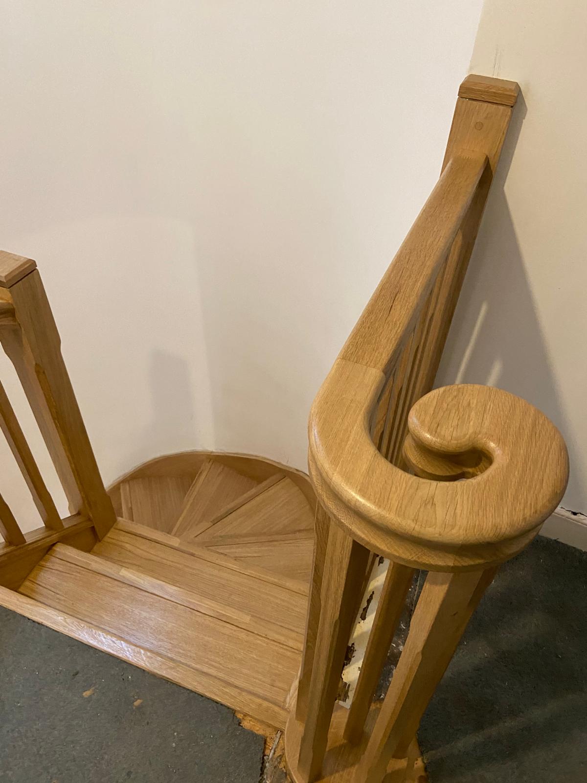 a traditional spindle staircase